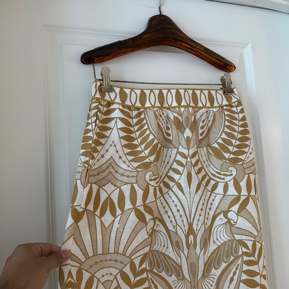 Farm Rio Off-White Lace Nature Midi Skirt - Picture 2 of 8